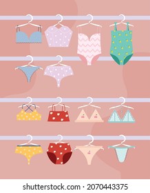 afiche de mujeres lindas con ropa interior