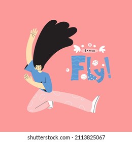 Poster dance training. Dance schools, classes, different dance styles. Poster with motivational lettering. For poster, flyer, dance festivals, schools, t-shirt printing, postcards.