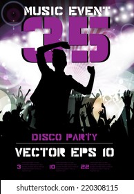 Poster of dancing event, vector