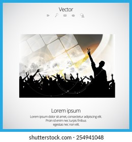 Cartel de la fiesta de baile. Ilustración del vector