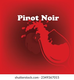 Poster for dark red wine Pinot Noir