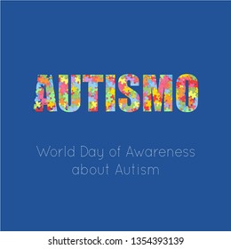 Poster for the day of the awareness of autism.