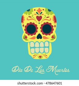 The poster of Day of the Dead ( dia de los muertos), a traditional holiday in Mexico. Skulls for design, t-shirt