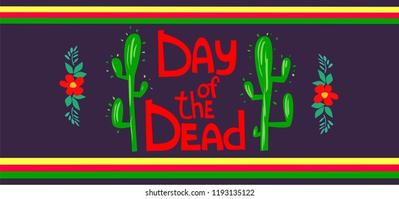 Poster to the day of the dead holiday vector illustration. 