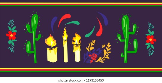 Poster to the day of the dead holiday vector illustration. 