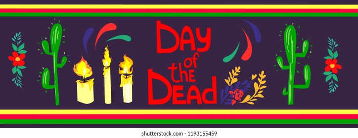 Poster to the day of the dead holiday vector illustration. 