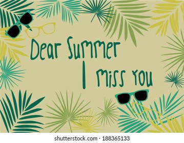 Poster Dear summer I miss you