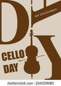 Poster for the December event - Cello Day