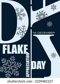 Poster for the December event - Flake Appreciation Day