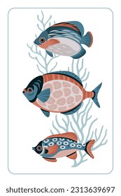 Poster mit dekorativem tropischem Fisch