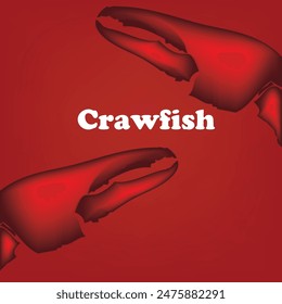 Poster for the delicacy Crawfish, common in many countries of the world