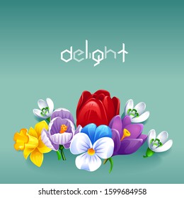 poster delight with a flowers