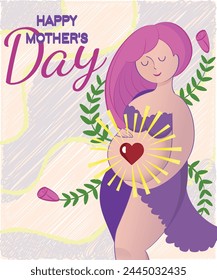 Poster depicting a pregnant mother