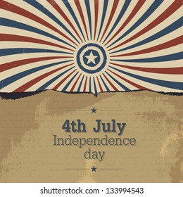 Poster design for 4th july celebration. Vector, EPS10