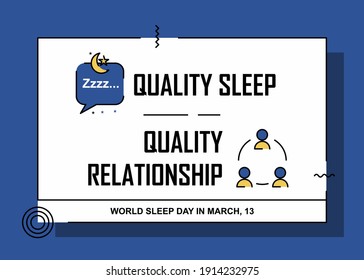 Poster design about food quality sleep. Easy to edit with vector file. Can use for your creative content. Especially about world sleep day campaign in this march.