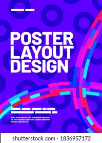 Diseño de afiches con formas dinámicas abstractas para eventos deportivos, competiciones o campeonatos. Fondo deportivo.