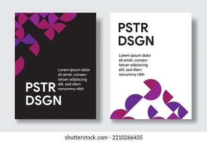 poster design abstract modern random shapes vector with text and blank space illustrations