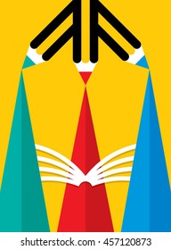 Poster design of Back to school. Vector illustration.
