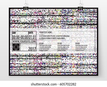 Poster design. Banner template. Business concept. Poster horizontal graphic. Promotion cover. Vector flyer mock up. Presentation design for business, art or entertainment event.