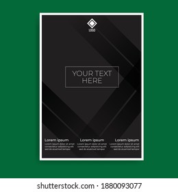 Diseño de afiches con fondo negro y marco blanco. Gran vector para medios sociales, banner, volante, promoción de ventas, marketing de productos, web, tienda online, etc.
