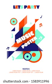Poster Design for Bussiness, festival, Music, Art, etc with color trend - Vector - Template
