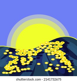 Poster design with a call to help and pray for Ukraine. Peacetime after Russian military operations in Ukraine. Image of a field of sunflowers and the sky in the style of impressionism