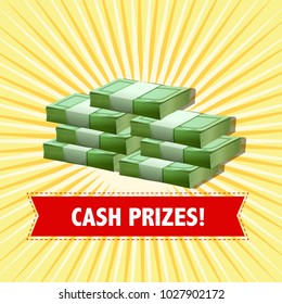 Poster Design With Cash Prizes Illustration