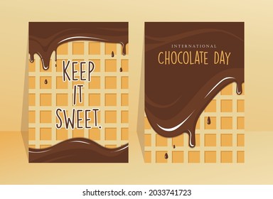 poster design to celebrate international chocolate day