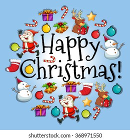 Poster design with christmas theme illustration