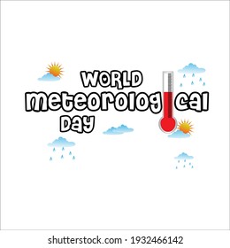 Concepto de diseño de afiches Día meteorológico mundial con cambio climático y climático 