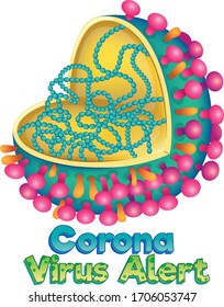 Plakatdesign zum Thema Coronavirus mit Illustration