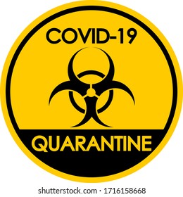 Poster design for coronavirus theme with quarantine sign illustration