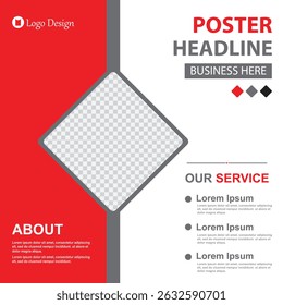 Poster Design for Corporate Business Clean and Professional Square Format
