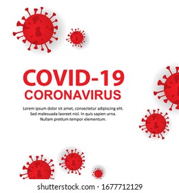  poster design Covid-19 coronavirus with white background