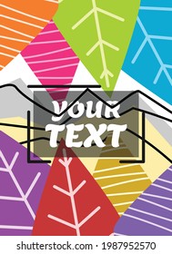 Poster design of creative abstract flora.  Designed with colorfull, attractive, and editable also.
