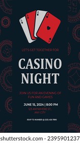 poster design depicting casino game playing cards