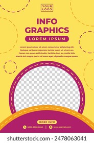 Poster design with dotted round line ornaments