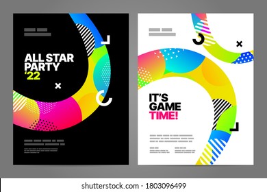 Poster design with dynamic shapes for sport action, invitation, awards or championship. Sport background.