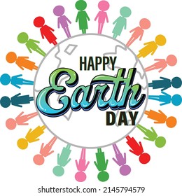 Poster design for Earth day illustration