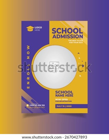 Poster Design Enrollment Poster Admission Poster Design Template
