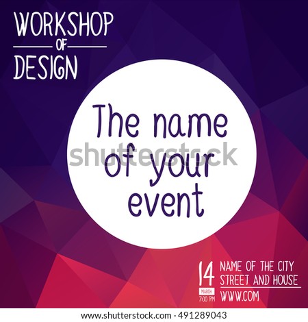 Poster Design Event Online Course Training Stock Vector (Royalty Free ...