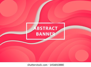 Poster design with fluid pink layers. abstract art for ad, promotion, print, banner, social media, web, landing page.