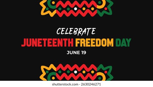 A poster design focusing on the heritage and history of Juneteenth, incorporating traditional symbols and colors to educate and inspire.