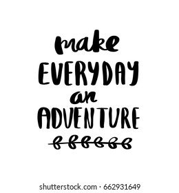 Poster design and greeting card with hand lettering quote 