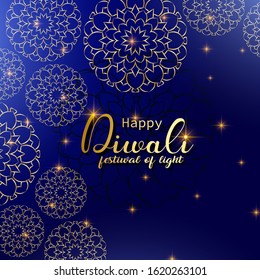 Poster design for happy Diwali illustration. Vector EPS 10