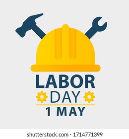 Poster Design, Happy Labor Day, 1 May 2020