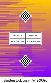 Poster design with horizontal lines in modern style. Abstract background template