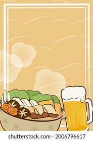 Poster design for hot pot and beer