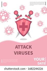 Poster design for illustartion attack viruses