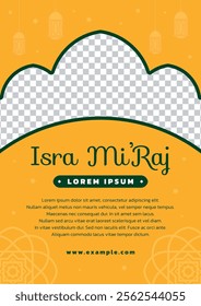 Poster design for Isra Miraj. Islamic themed poster